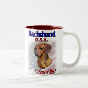 Dackel Geschenke Zweifarbige Tasse