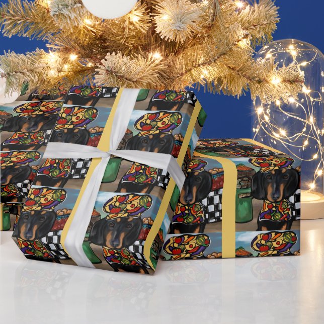 Dackel Geschenkpapier (Feiertage)