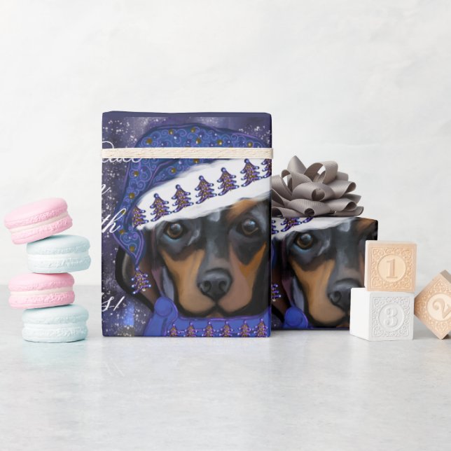 Dackel Geschenkpapier (Babyparty)