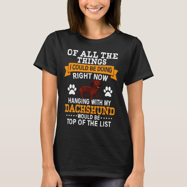 Dackel Gif Hundebesitzer T-Shirt (Vorderseite)