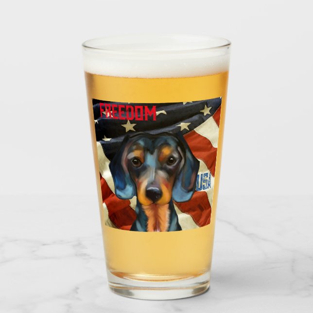 Dackel Glas (Vorne (Gefüllt))