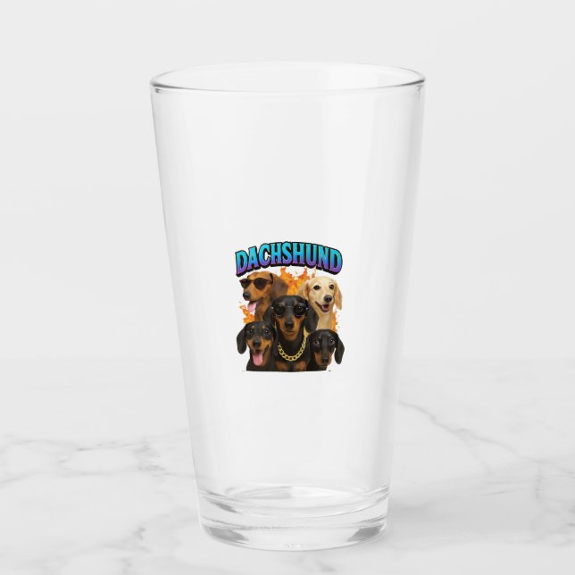Dackel Glas (Vorderseite)
