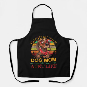 Dackel Glasses Rockin Hund Mama Geschenk für Tante Schürze
