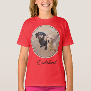 Dackel (glatt) Gemälde - Original Dog Art T-S T-Shirt