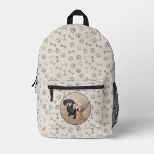 Dackel (glatt) Gemälde - Originale Hundekunst Bedruckter Rucksack
