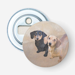Dackel (glatt) Gemälde - Originale Hundekunst Flaschenöffner