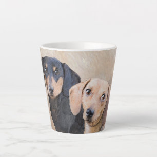 Dackel (glatt) Gemälde - Originale Hundekunst Milchtasse