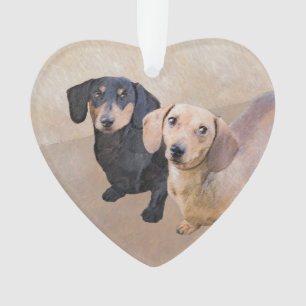 Dackel (glatt) Gemälde - Originale Hundekunst Ornament