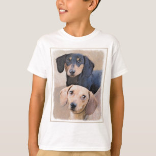 Dackel (glatt) Gemälde - Originale Hundekunst T-Shirt