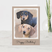 Dackel (glatte) Malerei - Original Hundekunst