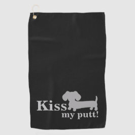 Dackel Golf Handtuch Funny Kiss My Putt Dackel Dog