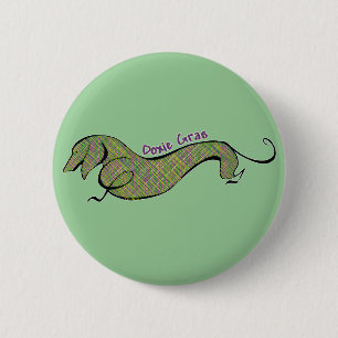 Dackel Gras Button