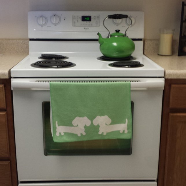 Dackel Green Disc Handtuch Dackel Dog Mamas & Väte (Von Creator hochgeladen)