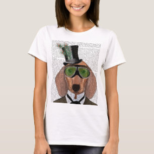 Dackel Green Goggles Top Hat