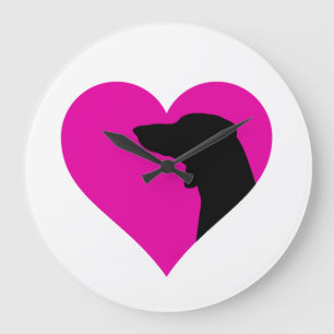 Dackel Große Wanduhr