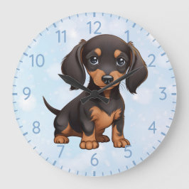 Dackel Große Wanduhr