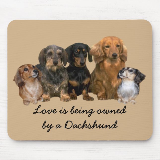 Dackel-Gruppe Mousepad (Vorne)