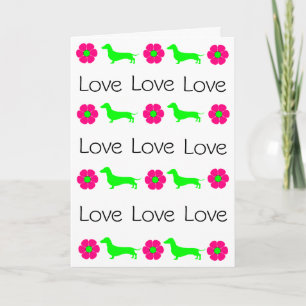 Dackel Grußkarte Karte