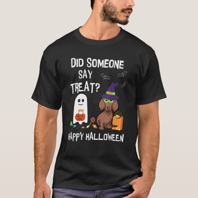 Dackel Halloween Dackel Dackel Halloween T-Shirt (Vorderseite)
