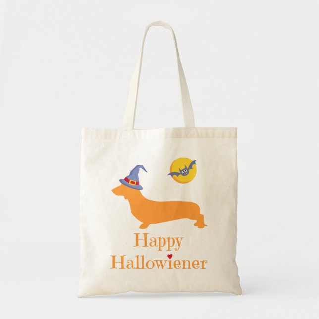Dackel Halloween Geschenk Funny Dackel Hund Tragetasche (Vorne)