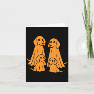 Dackel Halloween Ghost Family Funny Dog Lover Karte