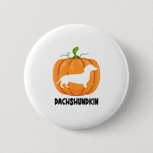 Dackel Halloween Hund Button