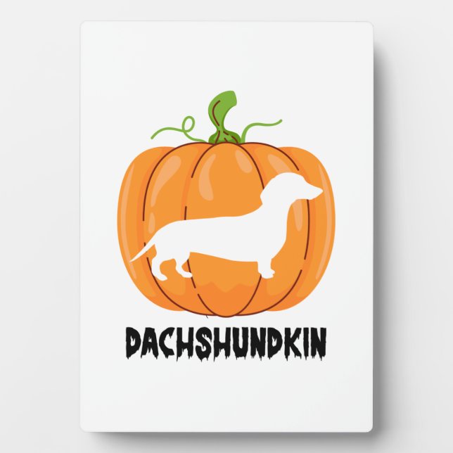 Dackel Halloween Hund Fotoplatte (Vorderseite)