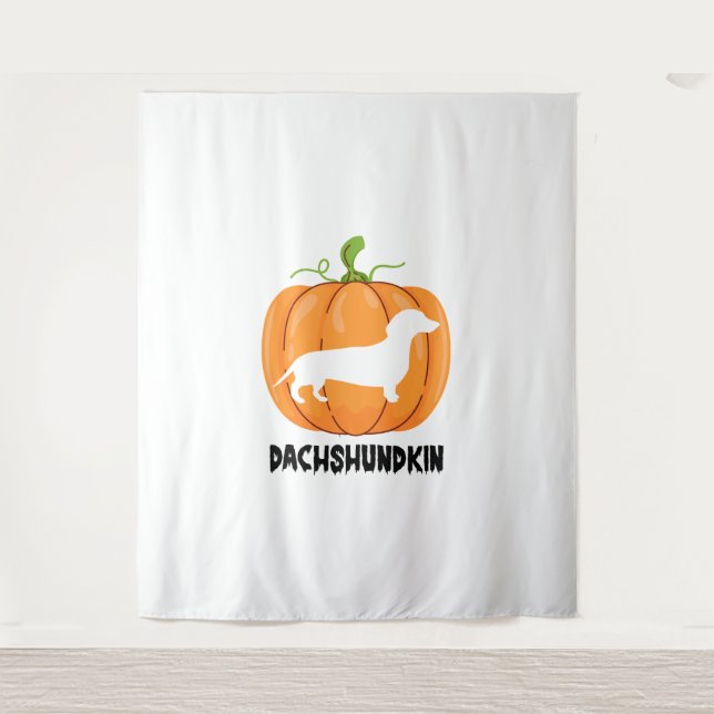 Dackel Halloween Hund Wandteppich (Vorderseite)