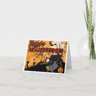Dackel-Halloween-Karte Batdog und Superdog Karte