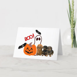 Dackel-Halloween-Karte Karte