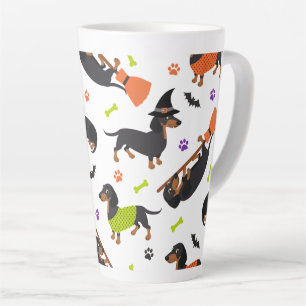 Dackel Halloween Latte Tasse