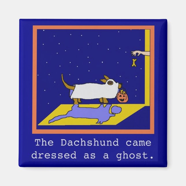 Dackel Halloween Magnet (Vorne)