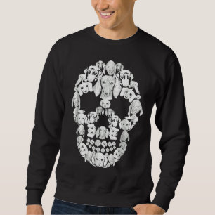 Dackel Halloween Skull-Kostüme Sweatshirt
