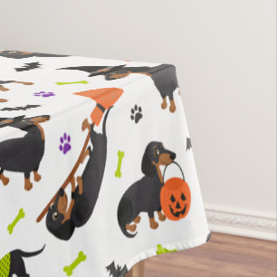 Dackel Halloween Tablecloth Tischdecke