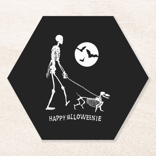 Dackel Halloween Untersetzer (Vorderseite)