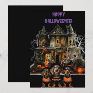 Dackel Halloweenie Card Feiertagskarte