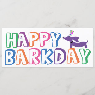 Dackel Happy Birthday Card Long Karte