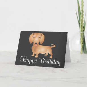 Dackel Happy Birthday Card - Verse drinnen Karte