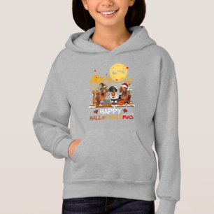 Dackel Happy Hallothanksmas Halloween Thanksgiv Hoodie