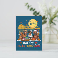 Dackel Happy Hallothanksmas Halloween Thanksgiv