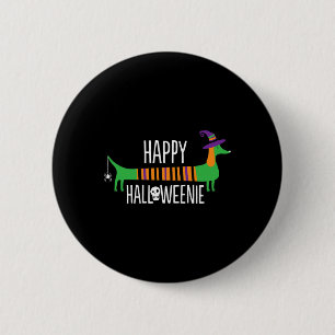 Dackel Happy Halloweenie Niedlich Hund Halloween f Button
