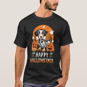 Dackel Happy Halloweiner Funny Halloween Hunde L T-Shirt