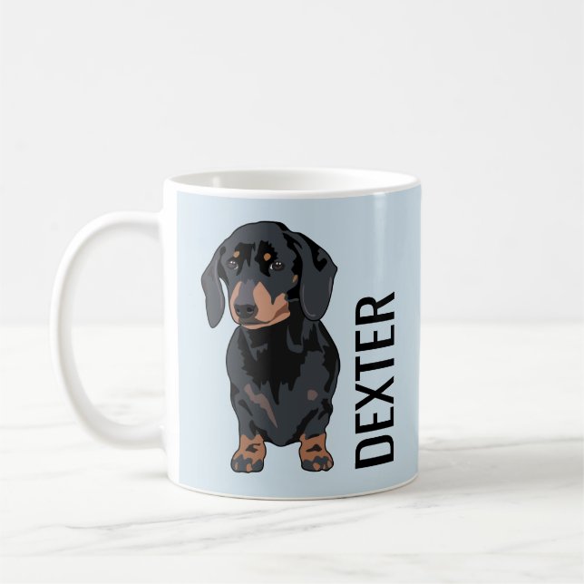 Dackel Haustier | Niedlicher Wursthund Kaffeetasse (Links)