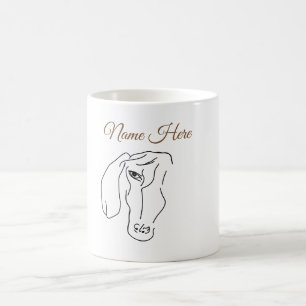 Dackel Head, Art Zeichnend Dackel Kaffeetasse