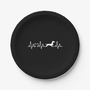 Dackel Heartbeat Pappteller