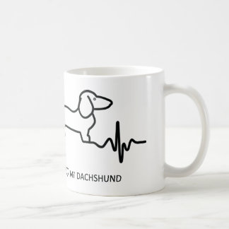 Dackel-Herzschlag-Klassiker-Tasse Tasse