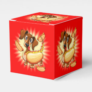 Dackel Hot Dog Geschenkschachtel