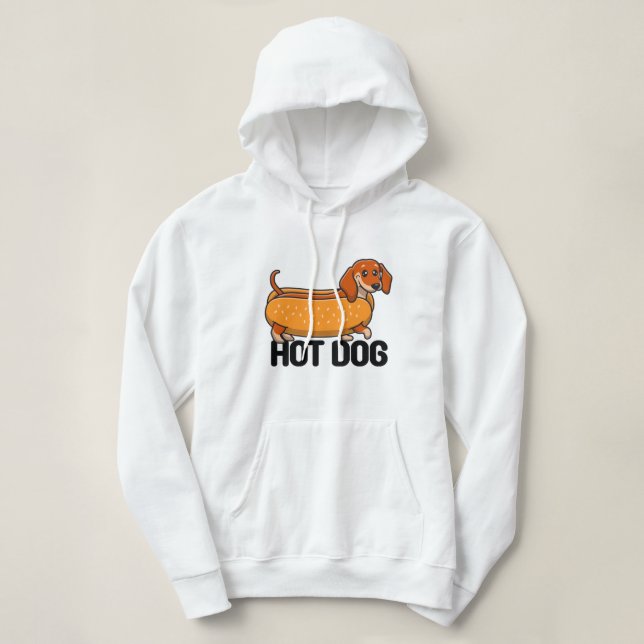 Dackel Hot Dog Hoodie (Design vorne)