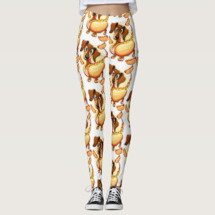 Dackel Hot Dog Leggings