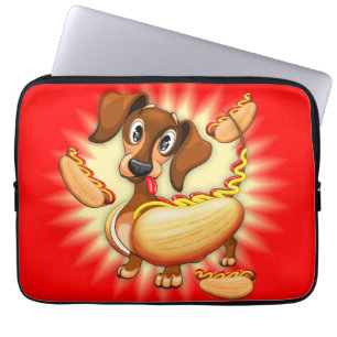 Dackel Hot Dog Niedlich und lustig Laptopschutzhülle